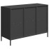 Aparador de acero laminado en frío negro 101,5x39x73,5