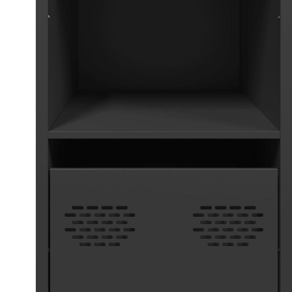Aparador de acero laminado en frío negro 101,5x39x73,5