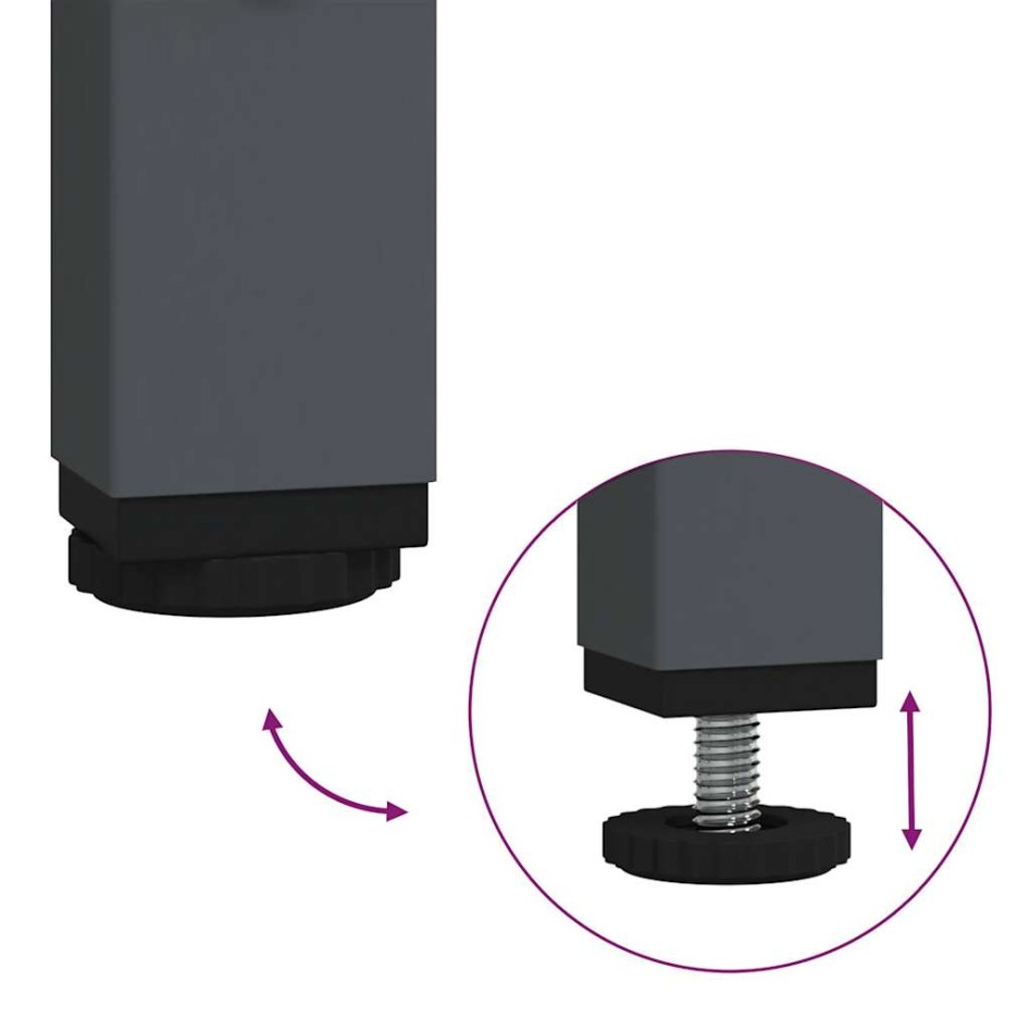 Aparador de acero gris antracita 68x39x103,5