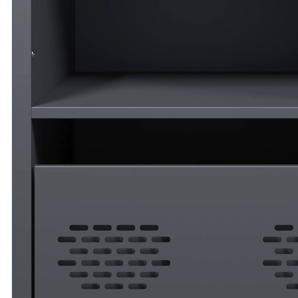 Aparador de acero gris antracita 68x39x103,5