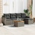Set de muebles de jardín 6 pzas y cojines ratán sintético