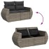 Set de muebles de jardín 6 pzas y cojines ratán sintético