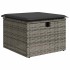 Set de muebles de jardín 6 pzas y cojines ratán sintético