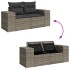 Set de muebles de jardín 6 pzas y cojines ratán sintético