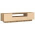 Mueble de TV luces LED madera roble artisan 160x35x40
