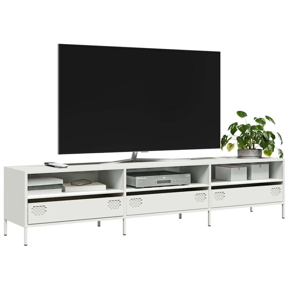 Mueble para TV acero laminado en frío blanco 202x39x43,5