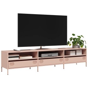 Mueble para TV acero laminado en frío rosa 202x39x43,5