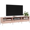 Mueble para TV acero laminado en frío rosa 202x39x43,5 cm