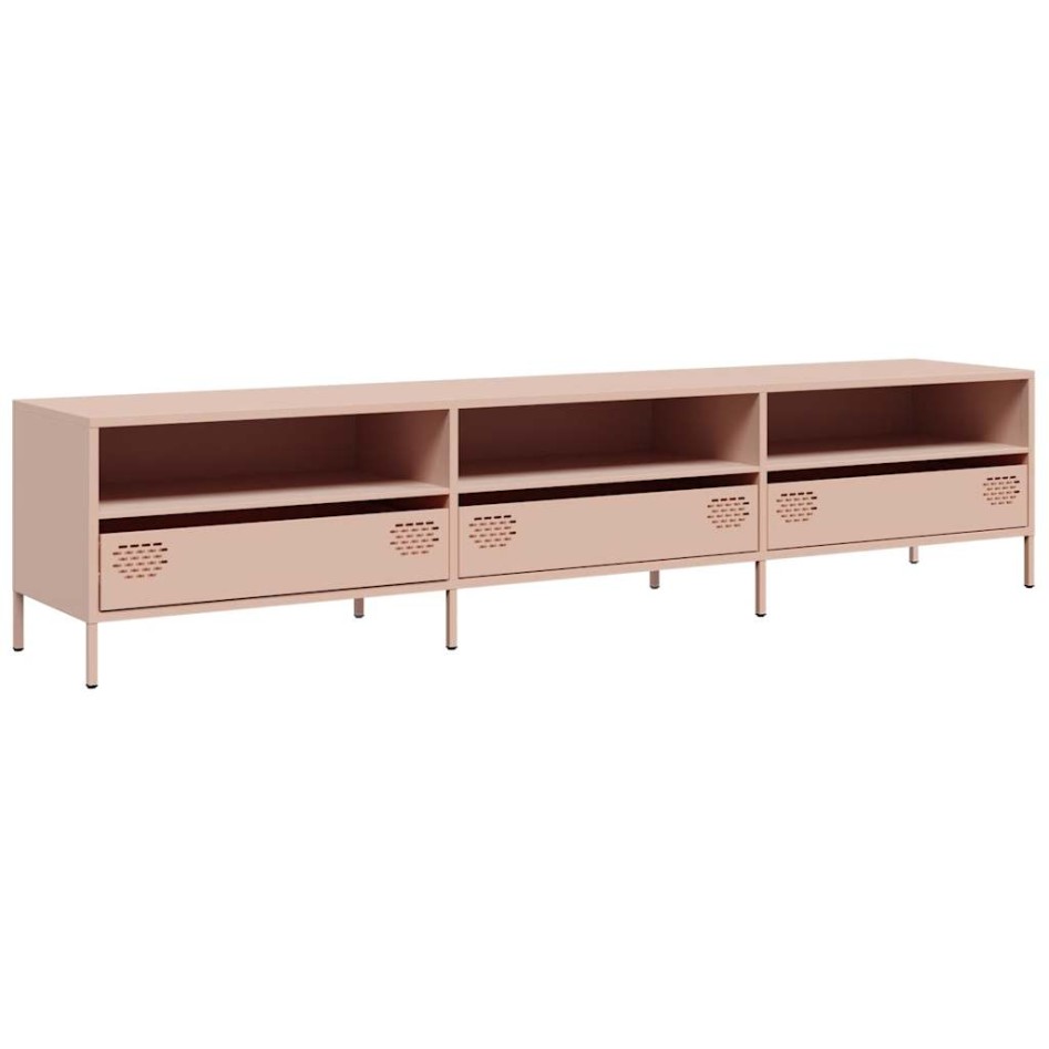 Mueble para TV acero laminado en frío rosa 202x39x43,5