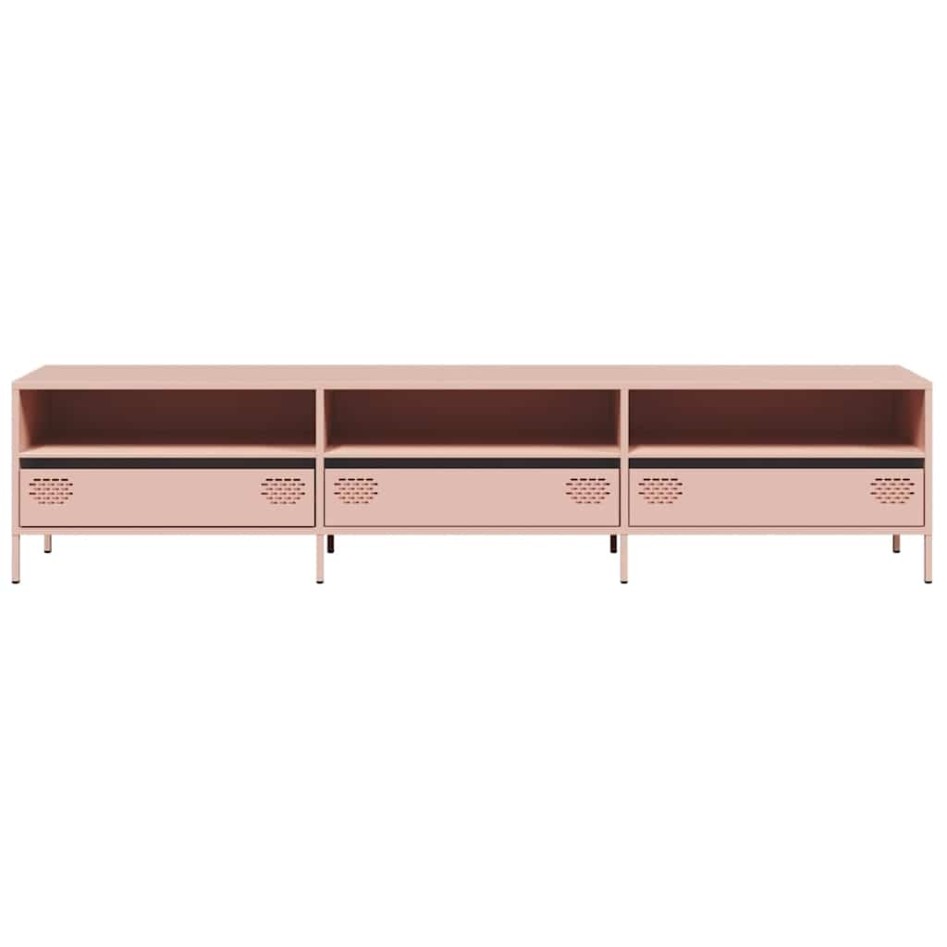 Mueble para TV acero laminado en frío rosa 202x39x43,5