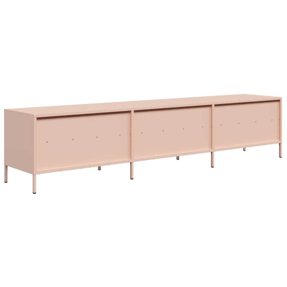 Mueble para TV acero laminado en frío rosa 202x39x43,5