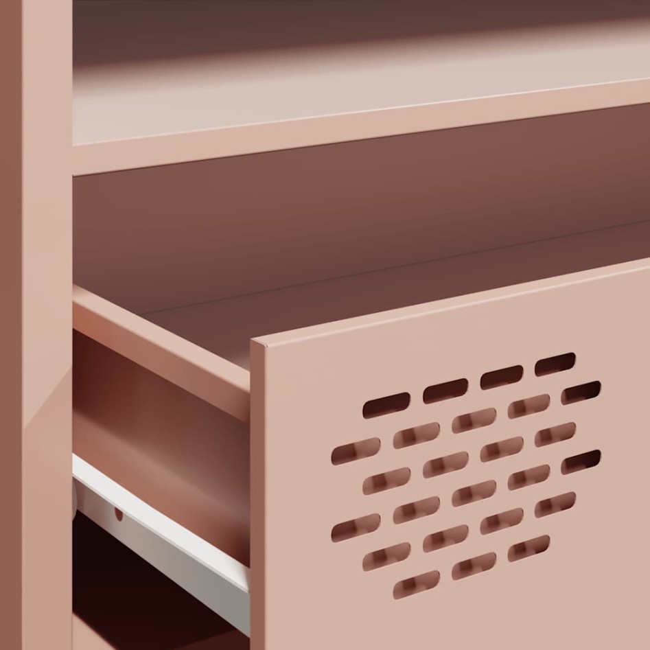 Mueble para TV acero laminado en frío rosa 202x39x43,5