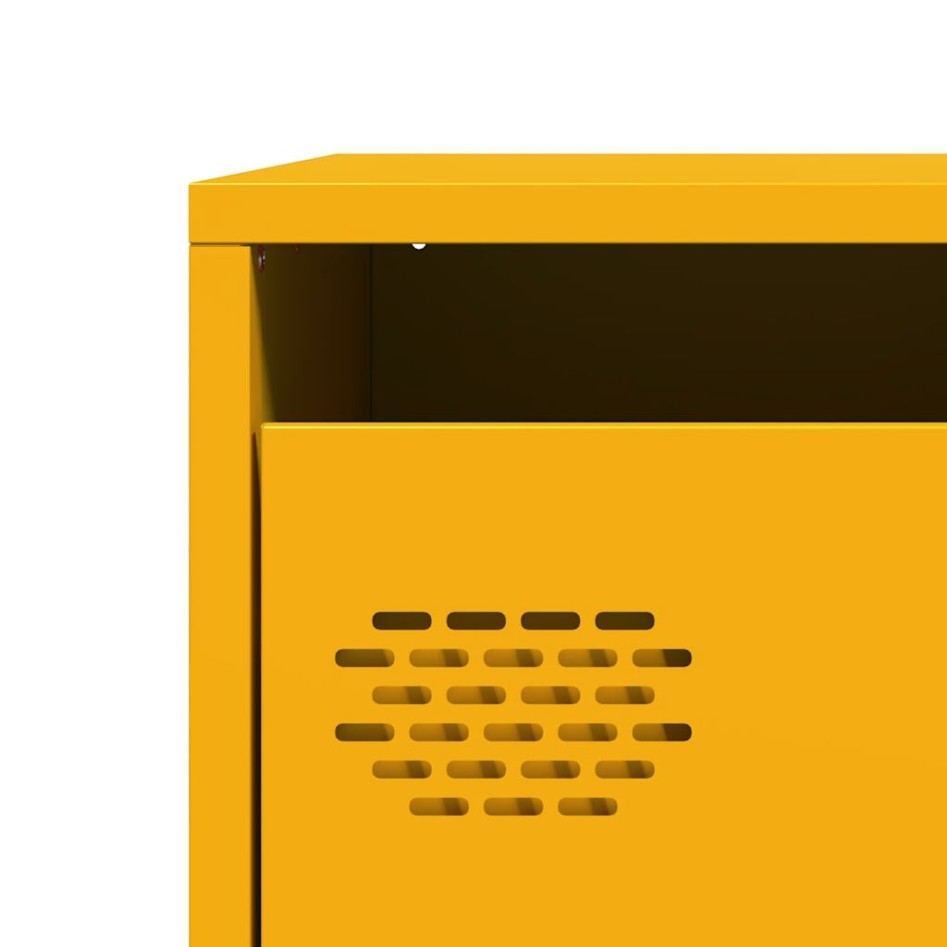 Aparador de acero amarillo mostaza 39x35x103,5