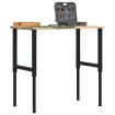 Banco de trabajo madera maciza de roble 100x60x(71,5-98) cm
