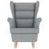 Silla mecedora de tela gris claro 74x90x102