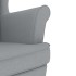 Silla mecedora de tela gris claro 74x90x102