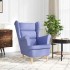 Sillón de tela azul vaquero 74x84x100