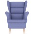 Sillón de tela azul vaquero 74x84x100