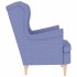 Sillón de tela azul vaquero 74x84x100