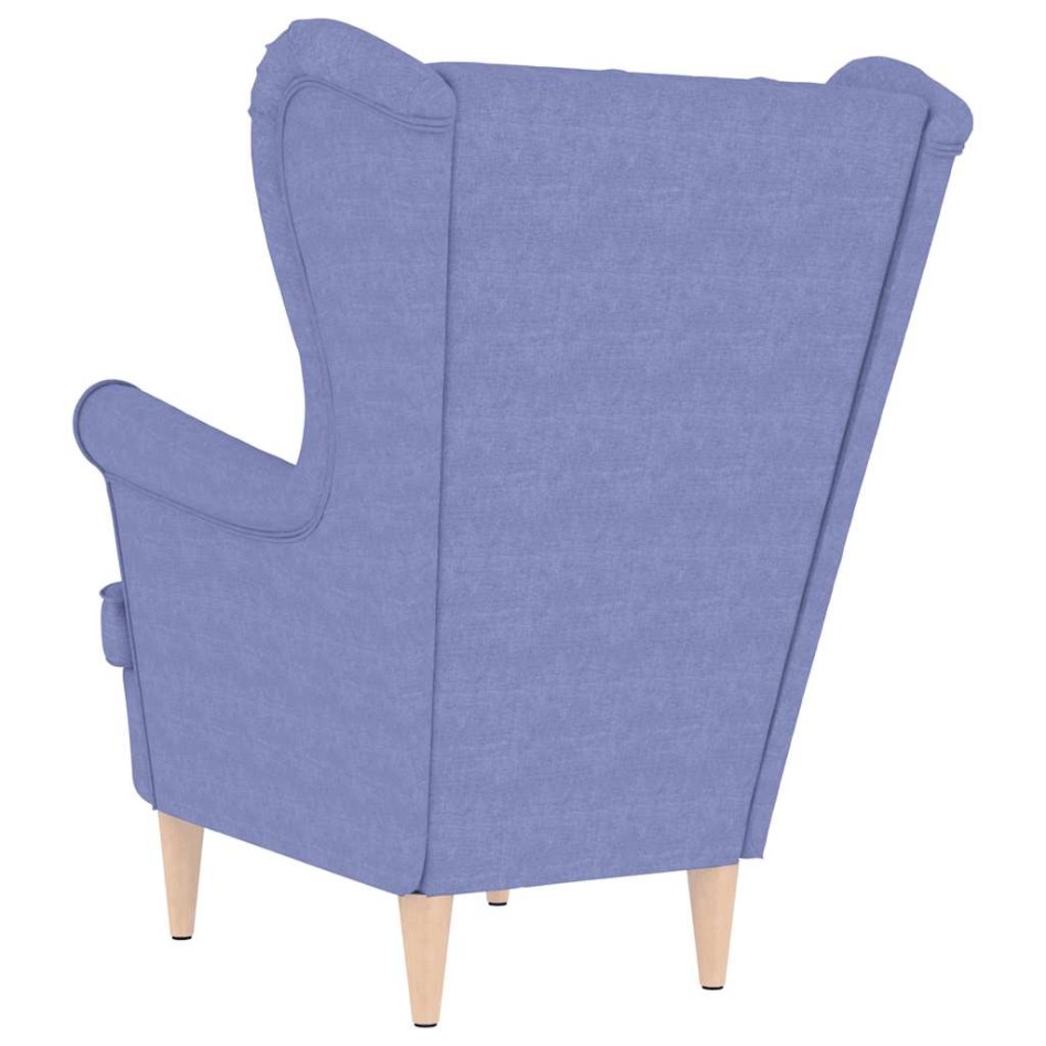 Sillón de tela azul vaquero 74x84x100