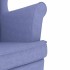 Sillón de tela azul vaquero 74x84x100