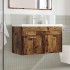 Juego de muebles de baño 2 piezas madera ingeniería