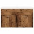 Juego de muebles de baño 2 piezas madera ingeniería