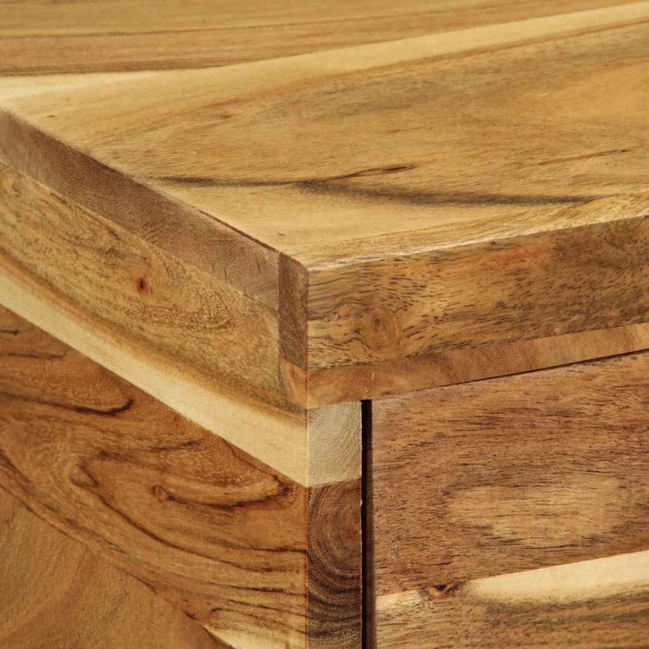 Mueble de TV de pared madera maciza de acacia 100x30x19