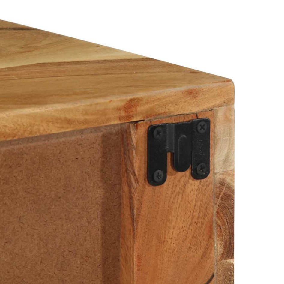 Mueble de TV de pared madera maciza de acacia 100x30x19