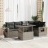 Set de muebles de jardín 6 pzas y cojines ratán sintético