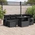 Set de sofás de jardín 7 pzas con cojines ratán sintético