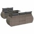 Set de muebles de jardín 6 pzas y cojines ratán sintético
