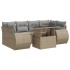 Set sofás de jardín 7 piezas y cojines ratán sintético
