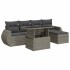Set de muebles de jardín 6 pzas y cojines ratán sintético