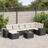 Set de sofás de jardín y cojines 8 piezas ratán sintético