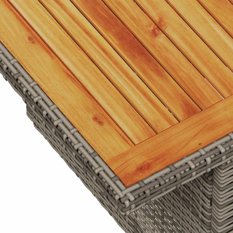 Set sofás jardín y cojines 7 pzas ratán sintético acacia