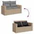Set sofás jardín y cojines 8 pzas ratán sintético acacia