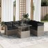 Set de sofás de jardín 7 pzas con cojines ratán sintético