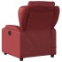 Sillón de masaje reclinable cuero sintético rojo