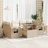 Set sofás de jardín 7 piezas y cojines ratán sintético
