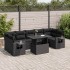 Set de sofás de jardín y cojines 8 piezas ratán sintético