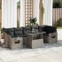 Set de sofás de jardín y cojines 8 piezas ratán sintético