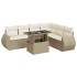 Set sofás de jardín 7 piezas y cojines ratán sintético
