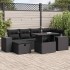 Set de sofás de jardín y cojines 8 piezas ratán sintético