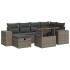 Set de sofás de jardín y cojines 8 piezas ratán sintético
