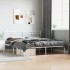 Estructura de cama de metal con cabecero blanco 180x200