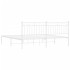 Estructura de cama de metal con cabecero blanco 180x200