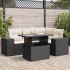 Set de muebles de jardín 5 pzas y cojines ratán sintético
