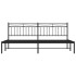 Estructura de cama con cabecero metal negro 193x203