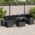 Set de sofás de jardín y cojines 8 piezas ratán sintético